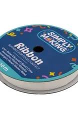Simply Making Simply Making Taartlint Bruidswit 12 mm x 20 m Simply Making Simply Making Taartlint Bruidswit 12 mm x 20 m