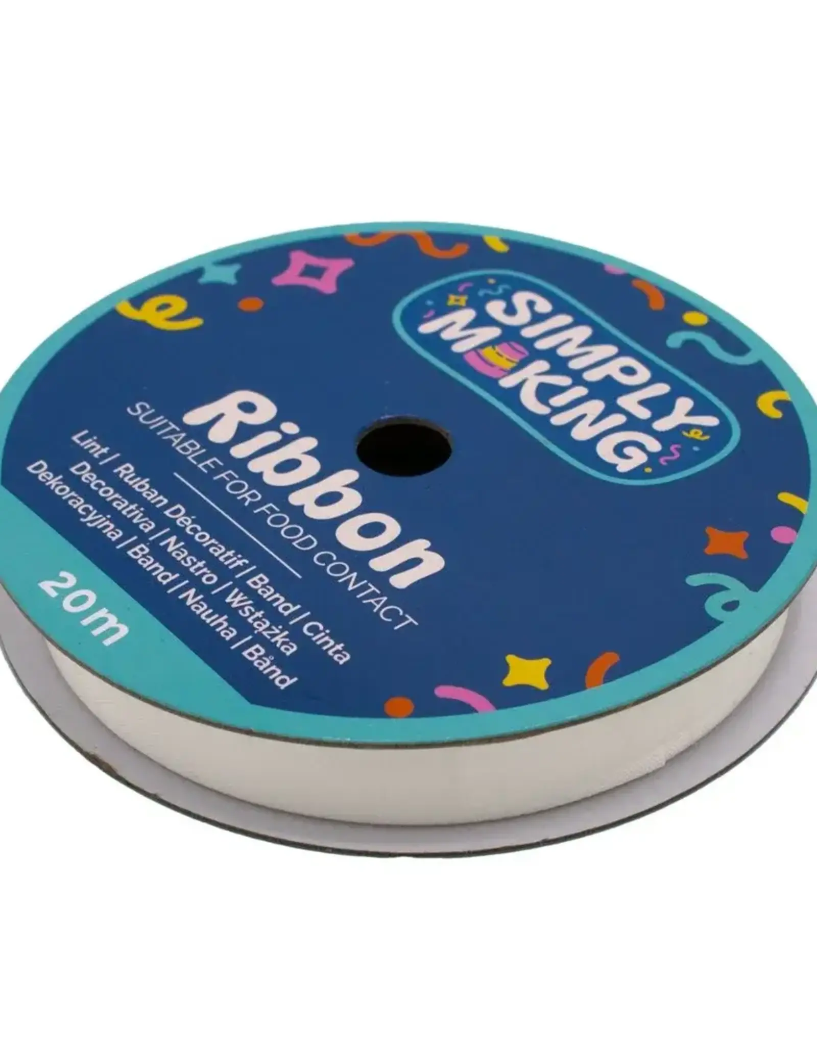 Simply Making Simply Making Taartlint Bruidswit 12 mm x 20 m