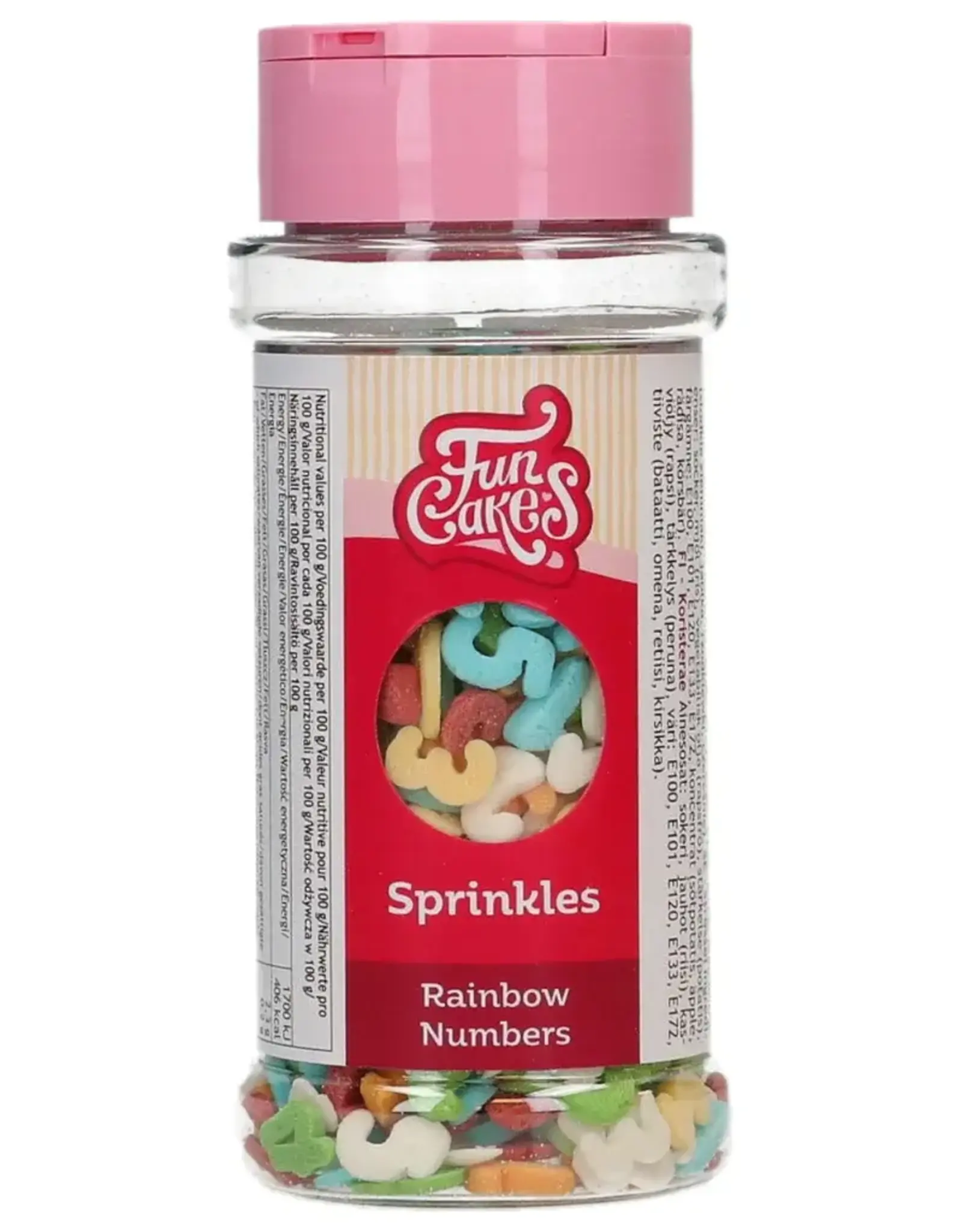 FunCakes FunCakes Sprinkle Mix Regenboog Nummers 50 g