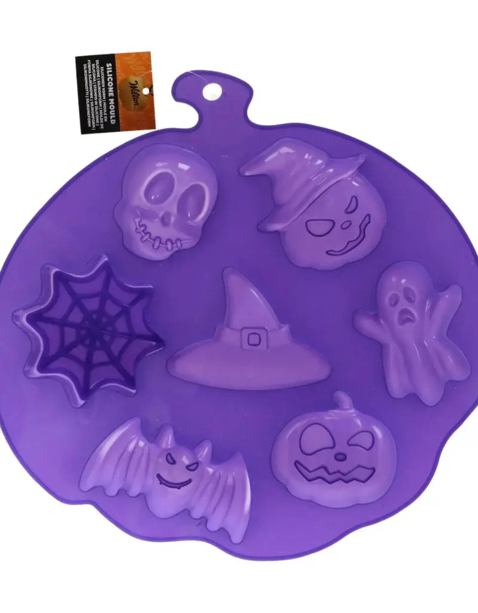 Wilton Wilton Siliconen Mould Geest/Heksenhoed/ Vleermuis/Pompoen/ Doodskop/Spinnenweb