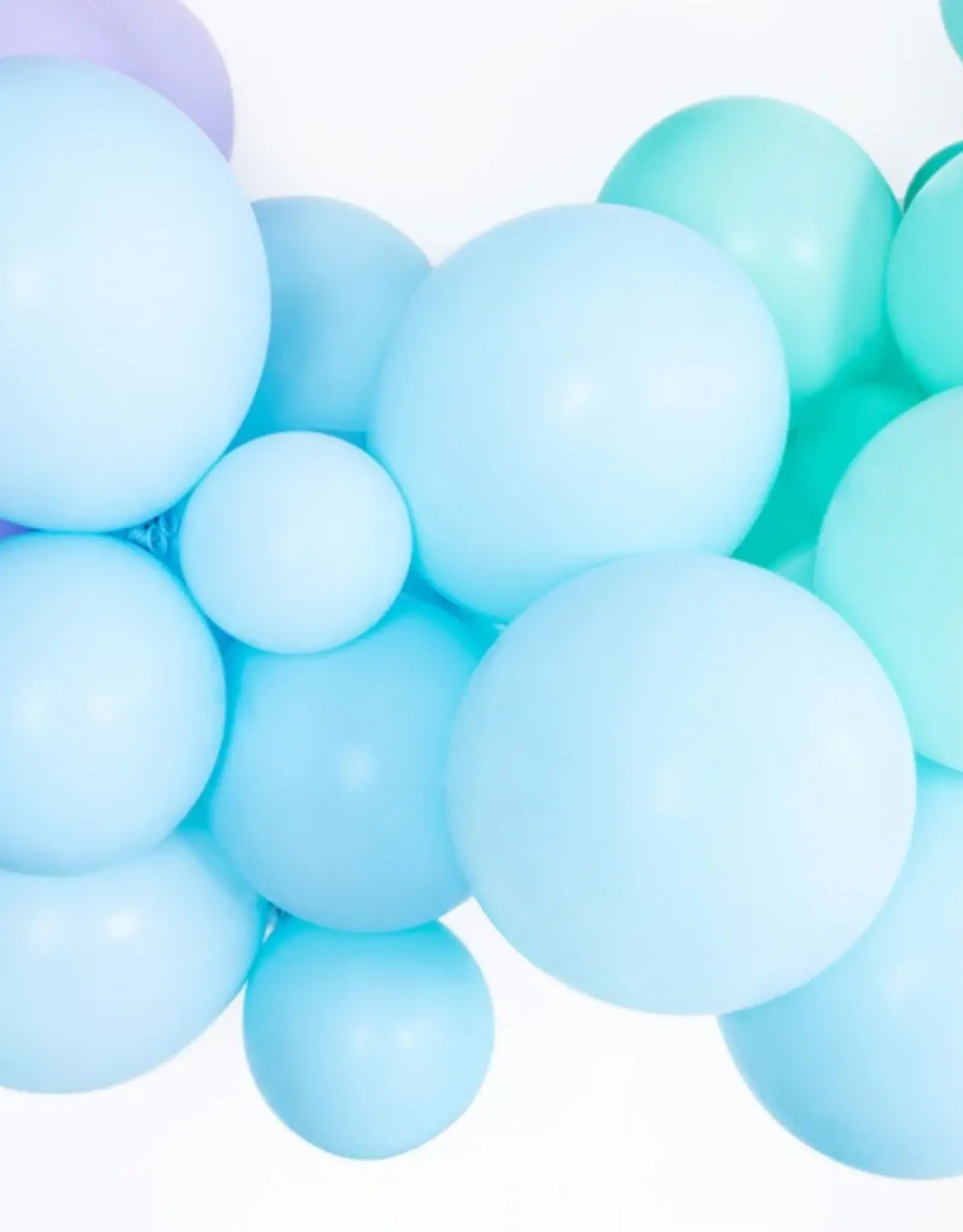 PartyDeco PartyDeco Stevige Ballonnen Blauw 12 cm pk/100