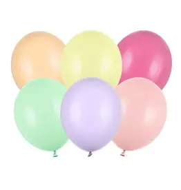 PartyDeco PartyDeco Stevige Ballonnen Pastel Mix 12 cm pk/100