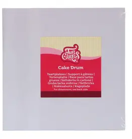 FunCakes Cake Drum Vierkant 25 cm Wit