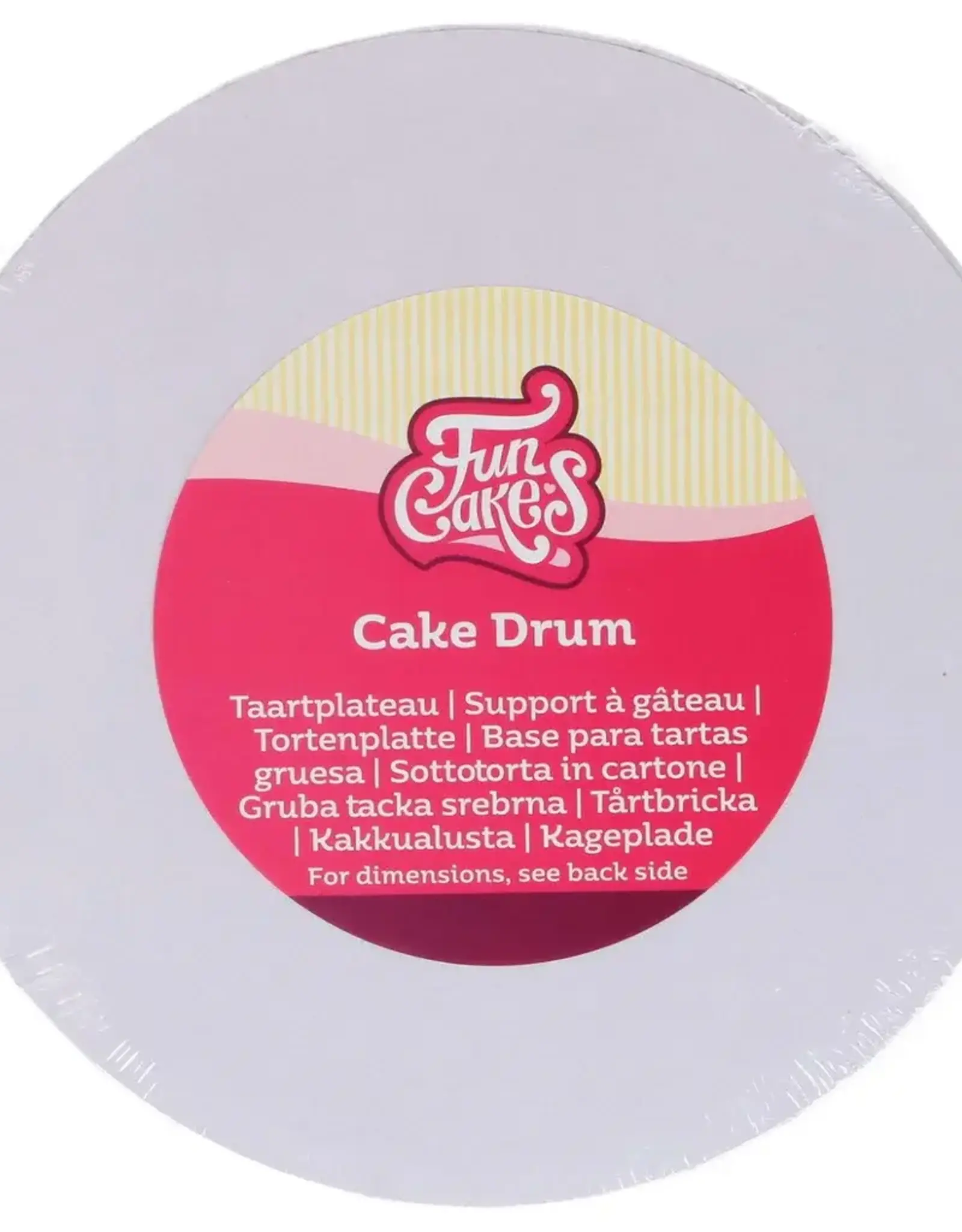 FunCakes Cake Drum Rond Ø 12,5 cm Wit
