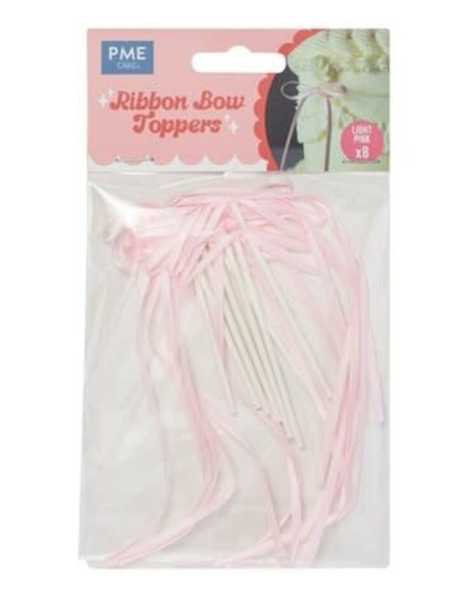 PME PME Lintstrik Taarttoppers Light Pink pk/8