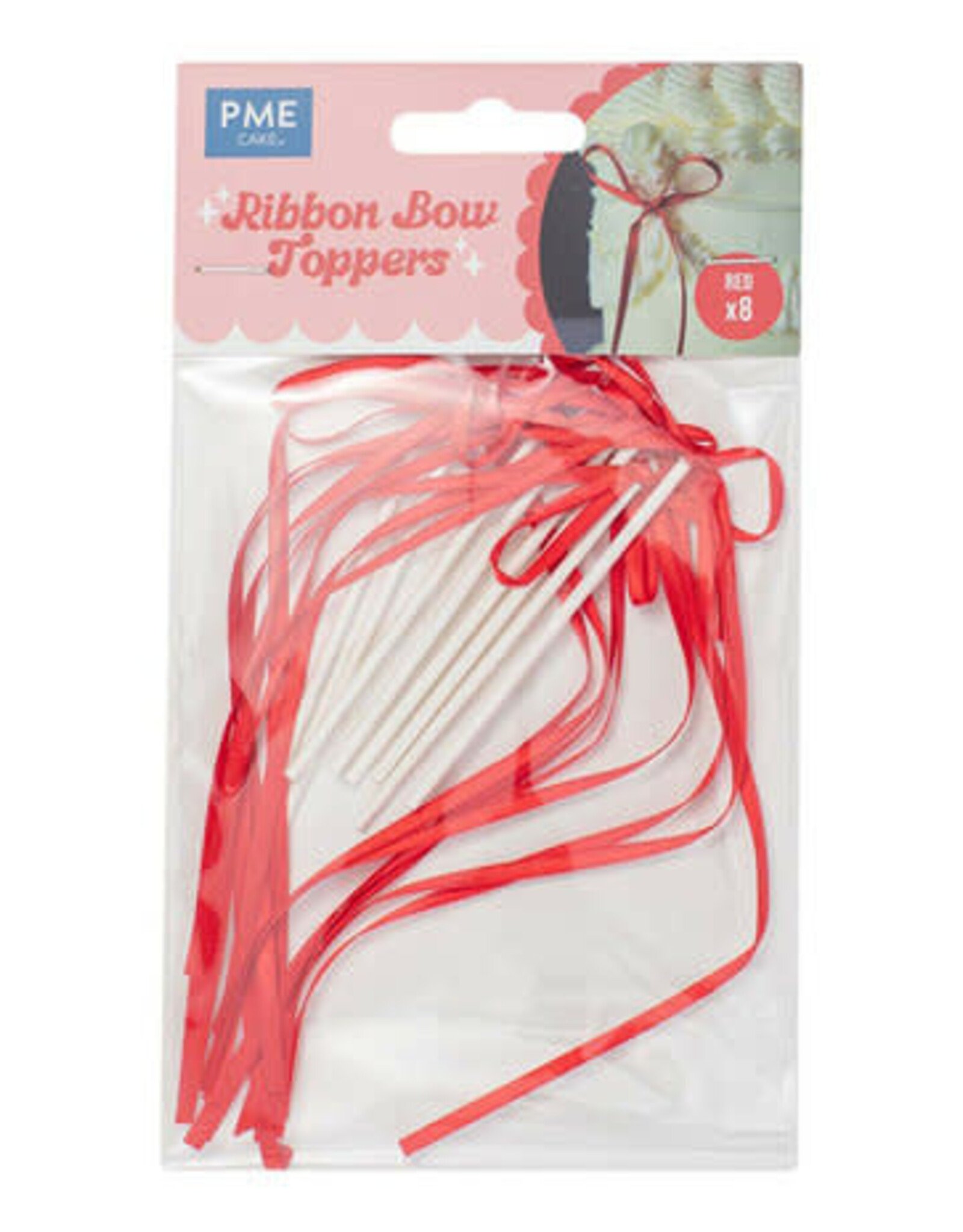 PME PME Lintstrik Taarttoppers Red pk/8