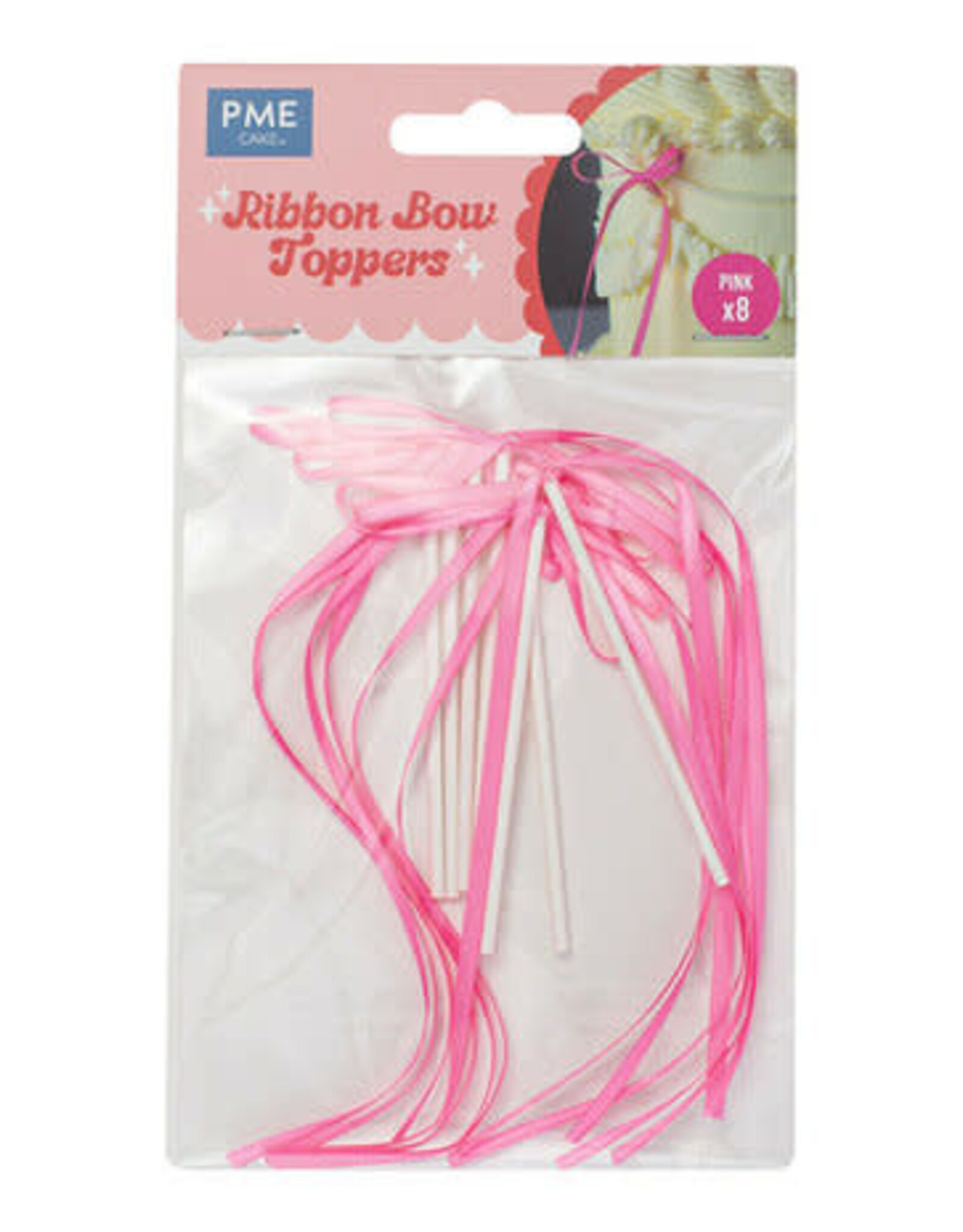 PME PME Lintstrik Taarttoppers Pink pk/8
