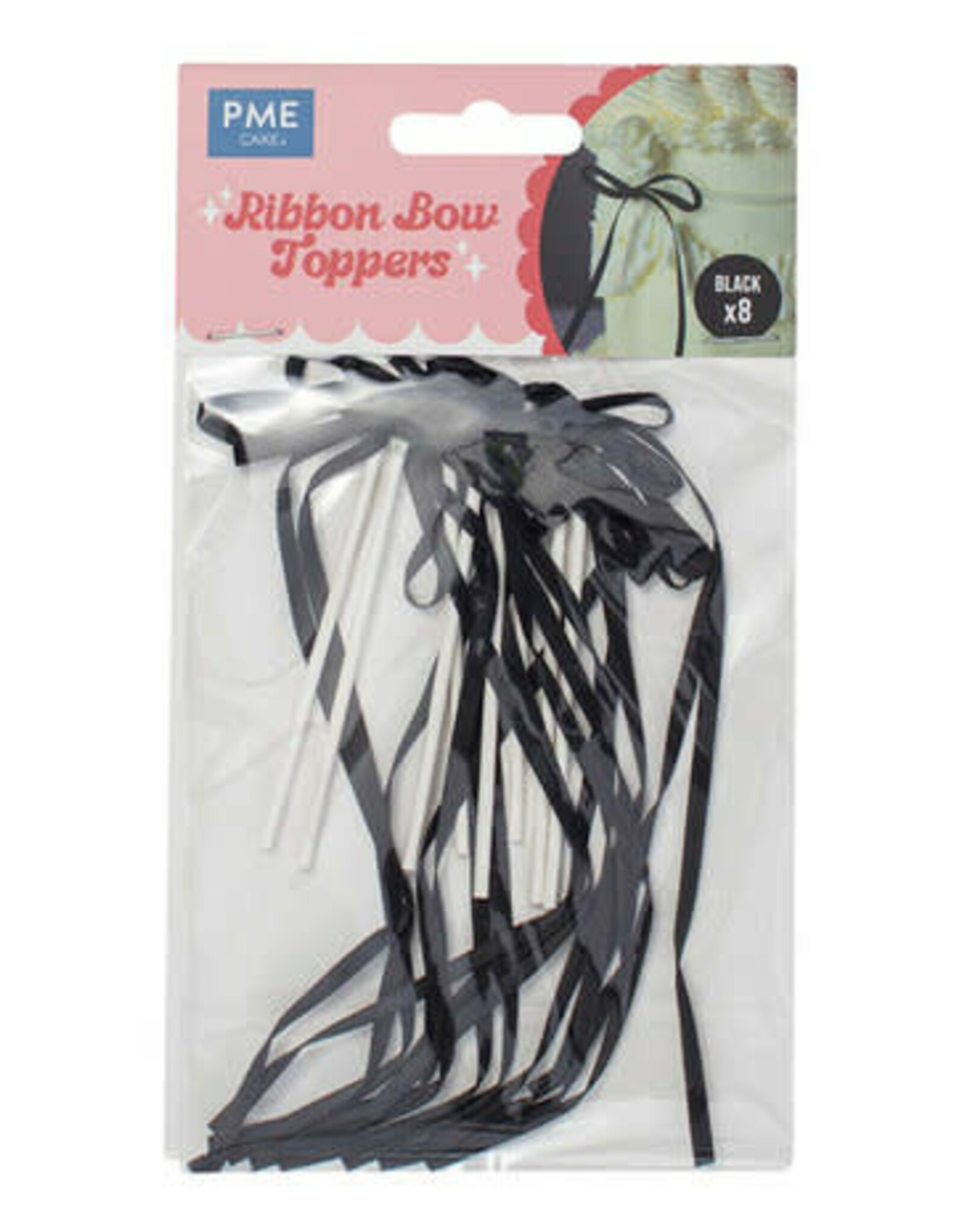 PME PME Lintstrik Taarttoppers Black pk/8