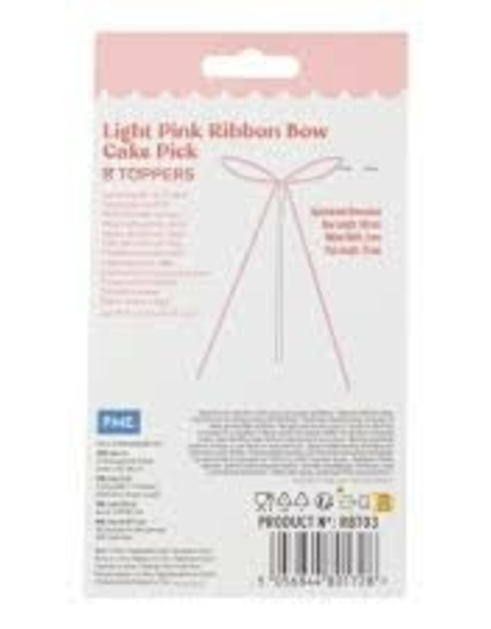 PME PME Lintstrik Taarttoppers Light Pink pk/8
