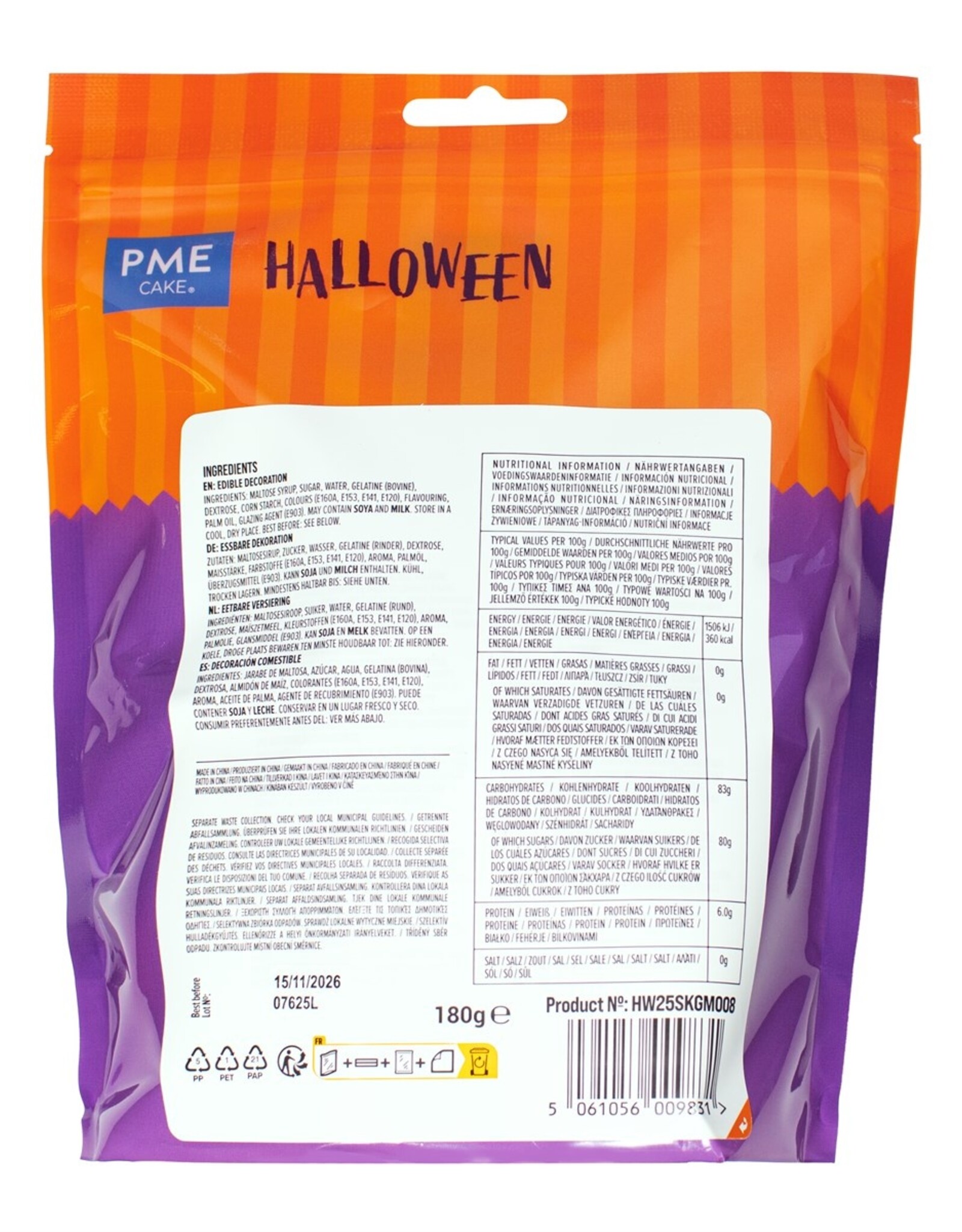 PME PME Halloween Marshmallow Pompoen 12st.
