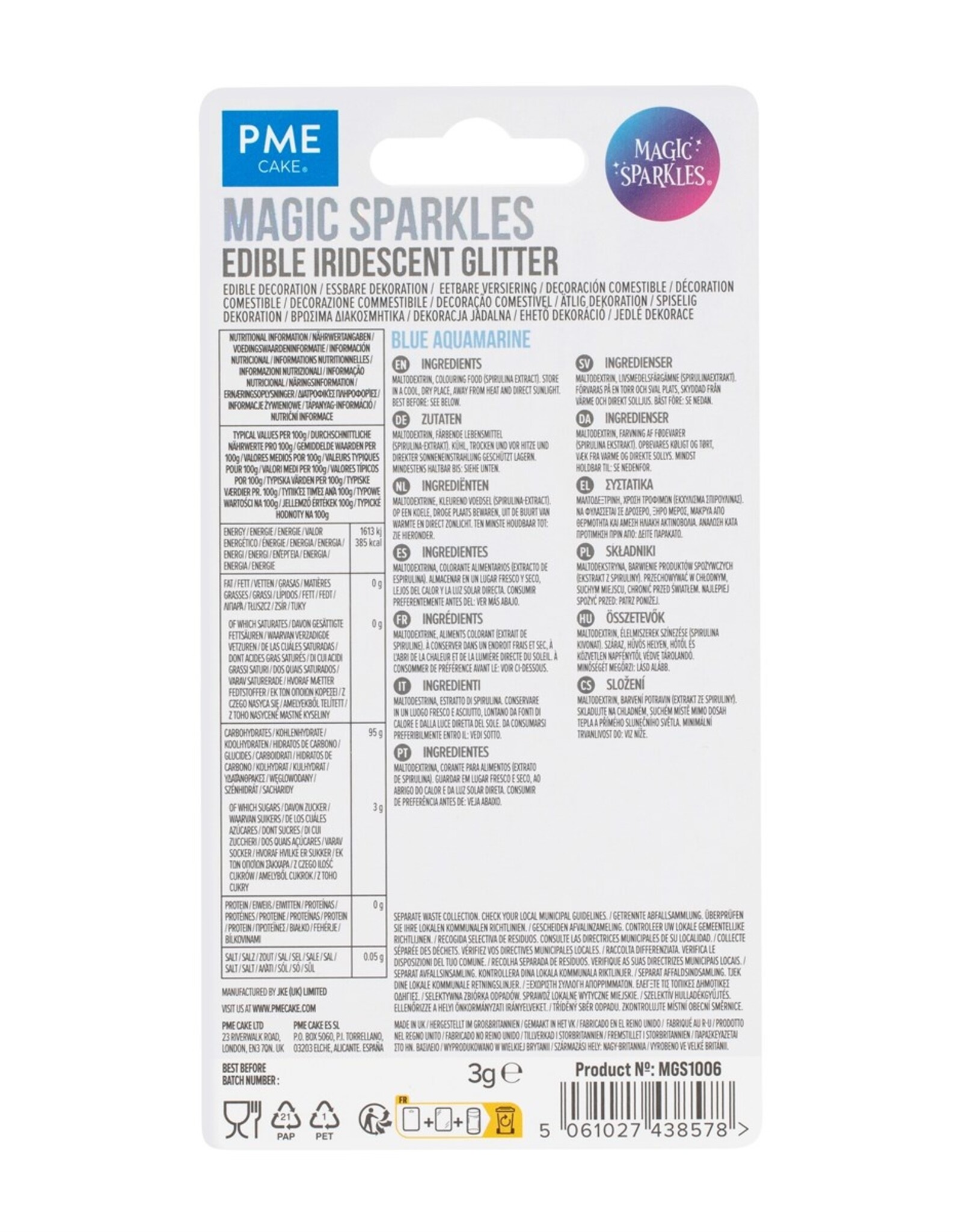 PME PME Magic Sparkles Blue Aquamarine 3g