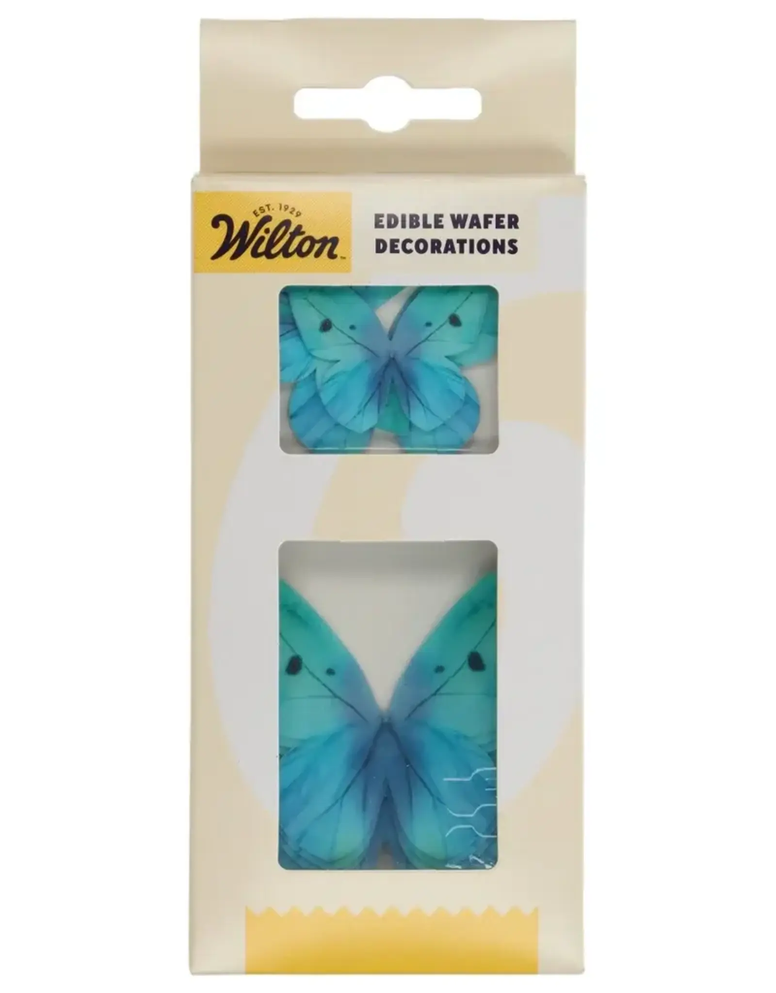 Wilton Wilton Eetbare Papieren Decoraties Vlinders Ombre Blauw set/8