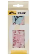 Wilton Wilton Eetbare Papieren Decoraties Bloemen & Vlinders Pastel Roze set/30