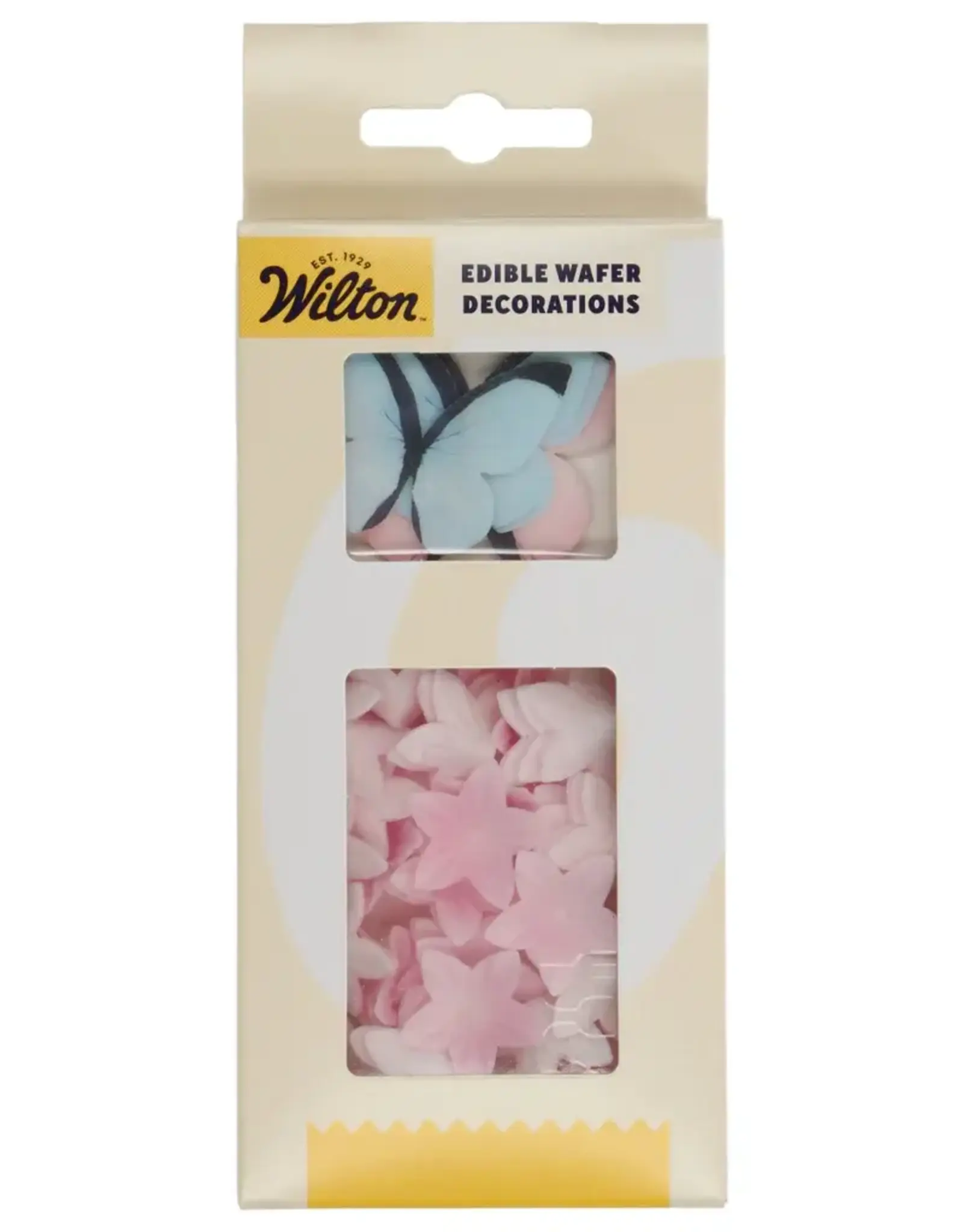 Wilton Wilton Eetbare Papieren Decoraties Bloemen & Vlinders Pastel Roze set/30