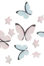 Wilton Wilton Eetbare Papieren Decoraties Bloemen & Vlinders Pastel Roze set/30