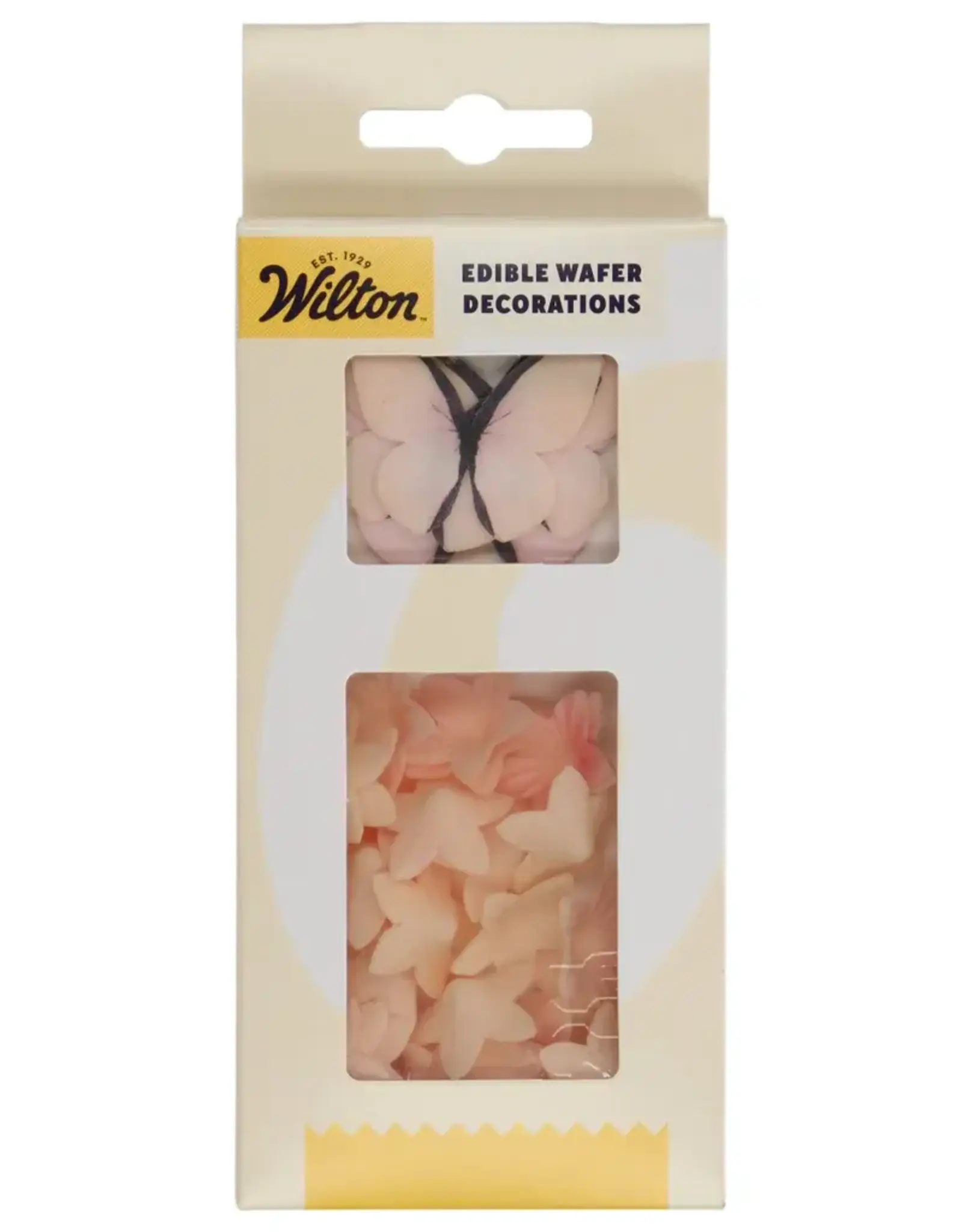 Wilton Wilton Eetbare Papieren Decoraties Bloemen & Vlinders Ombre Roze set/30