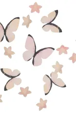 Wilton Wilton Eetbare Papieren Decoraties Bloemen & Vlinders Ombre Roze set/30