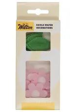 Wilton Wilton Eetbare Papieren Decoraties Bloemen & Bladeren Roze set/11