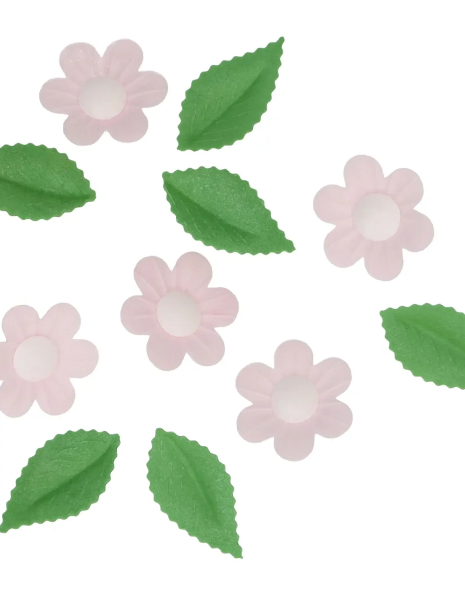 Wilton Wilton Eetbare Papieren Decoraties Bloemen & Bladeren Roze set/11