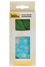 Wilton Wilton Eetbare Papieren Decoraties Bloemen & Bladeren Blauw set/11