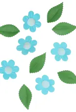 Wilton Wilton Eetbare Papieren Decoraties Bloemen & Bladeren Blauw set/11