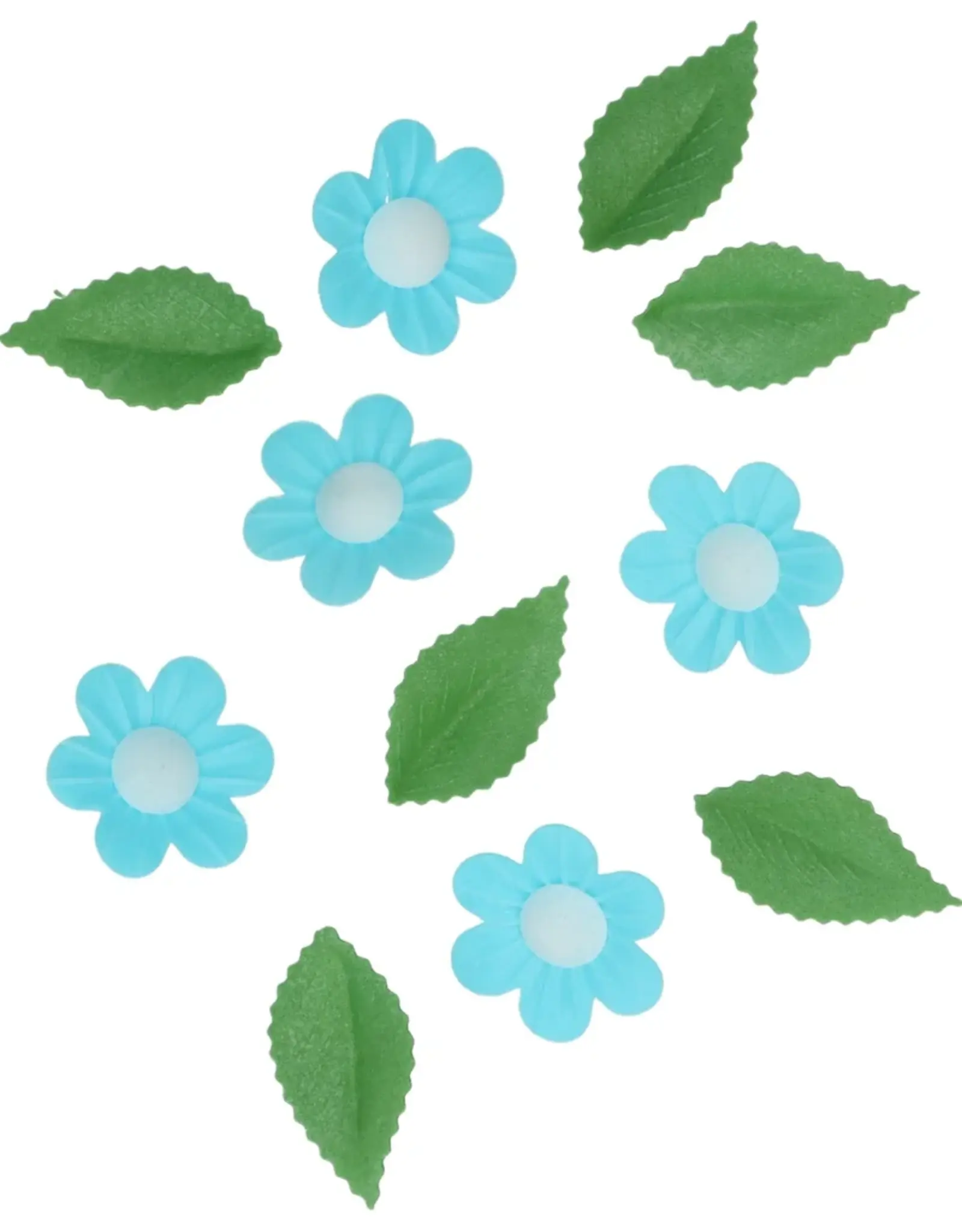 Wilton Wilton Eetbare Papieren Decoraties Bloemen & Bladeren Blauw set/11