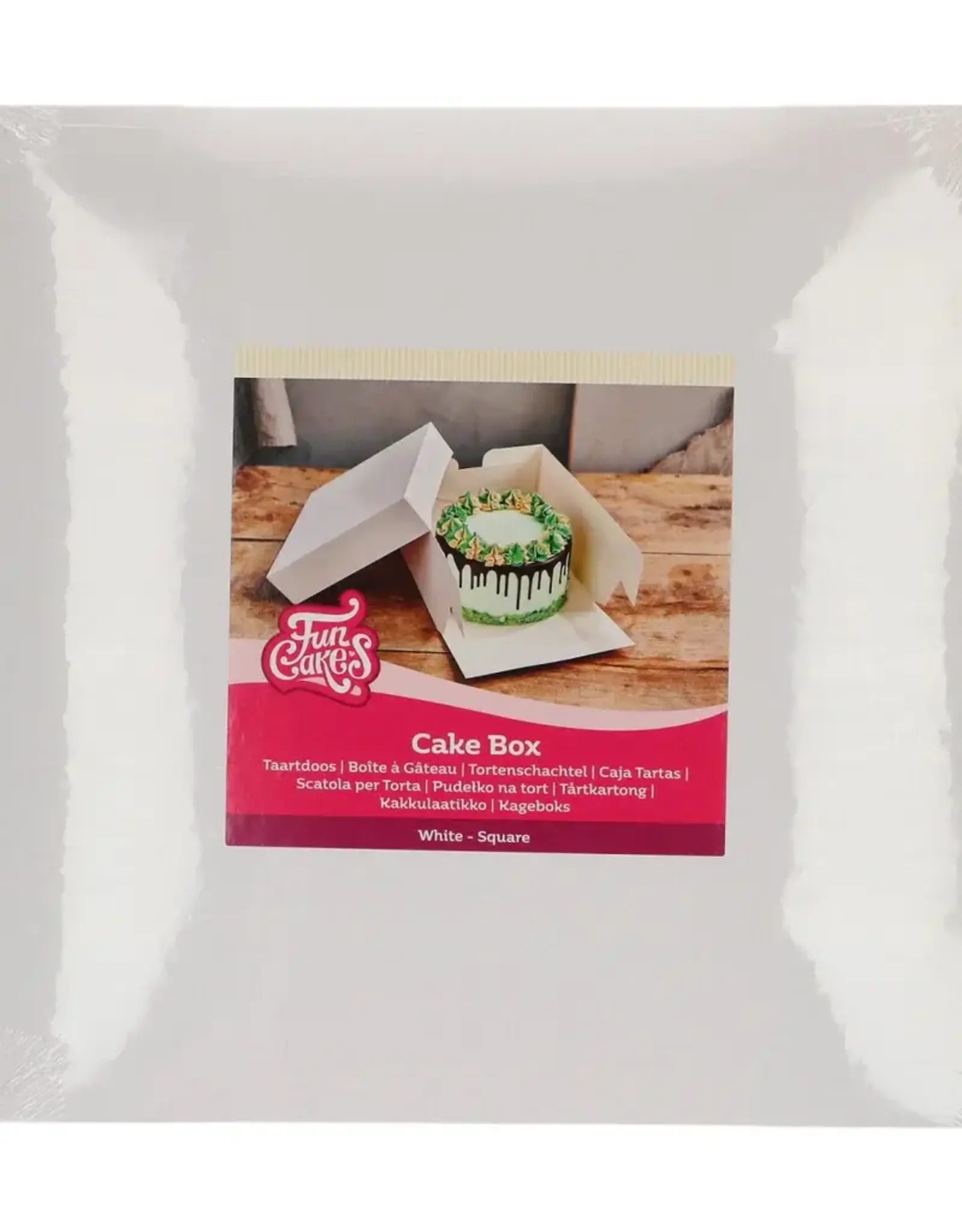 FunCakes FunCakes Taartdoos Wit 40x40x20 cm pk/1