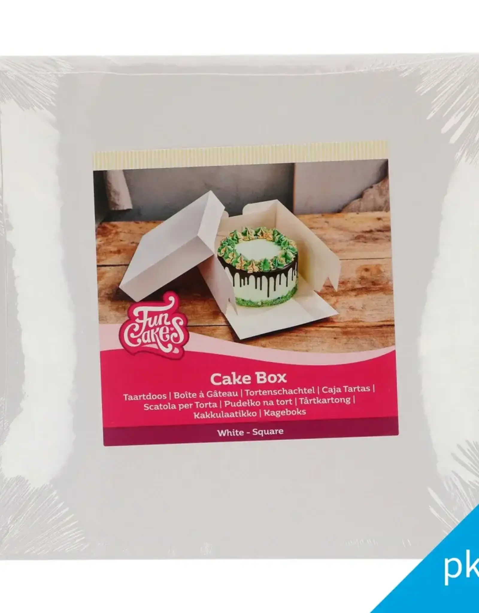 FunCakes FunCakes Taartdoos Wit 28x28x15cm- pk/25