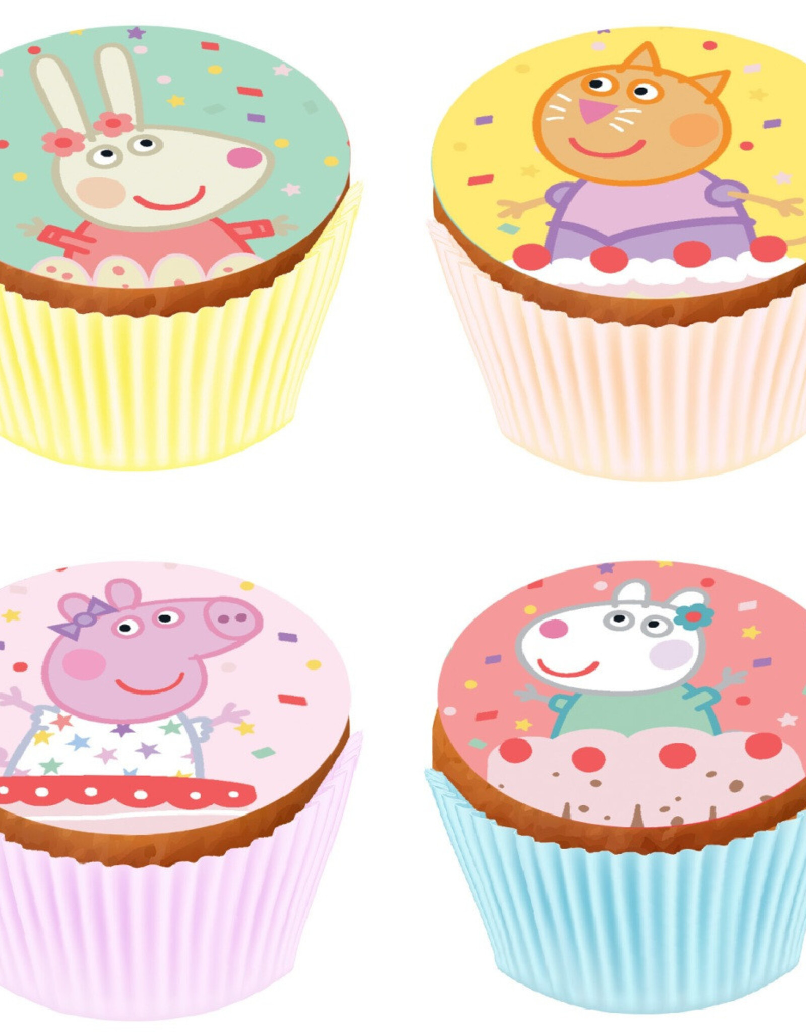 Overig Cupcake Deco Sheet Peppa Pig Ø5,3cm Set/12