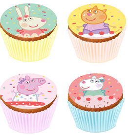 Overig Cupcake Deco Sheet Peppa Pig Ø5,3cm Set/12