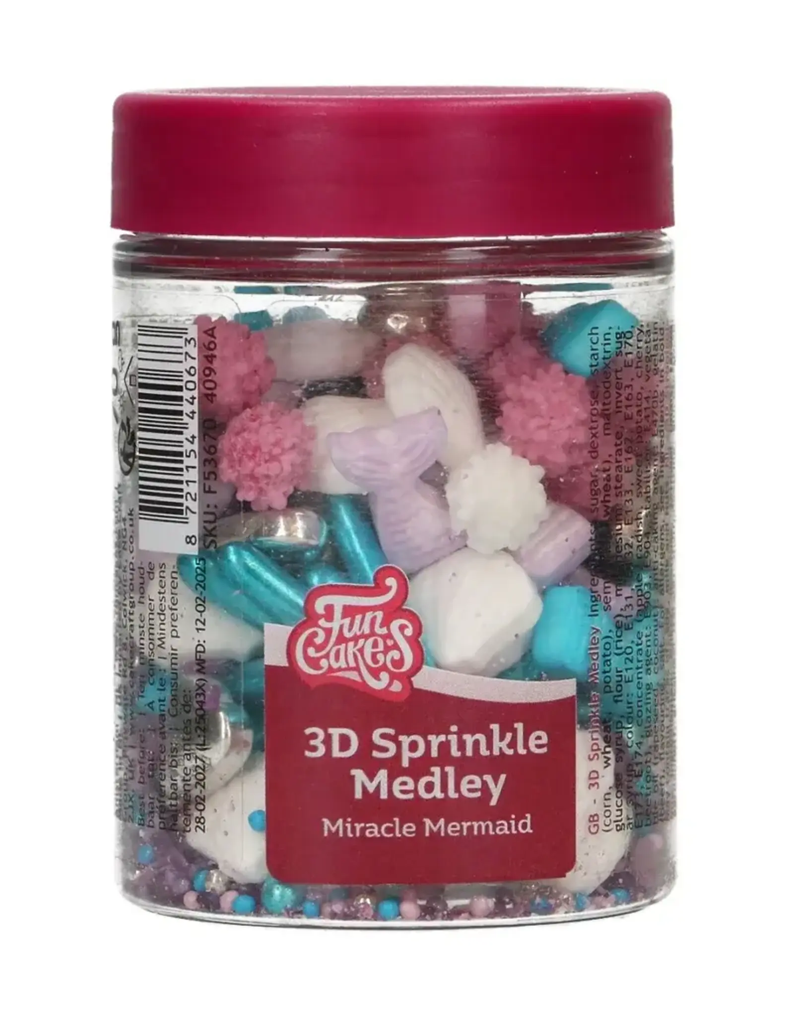 FunCakes FunCakes 3D Sprinkle Medley - Miracle Mermaid 70g