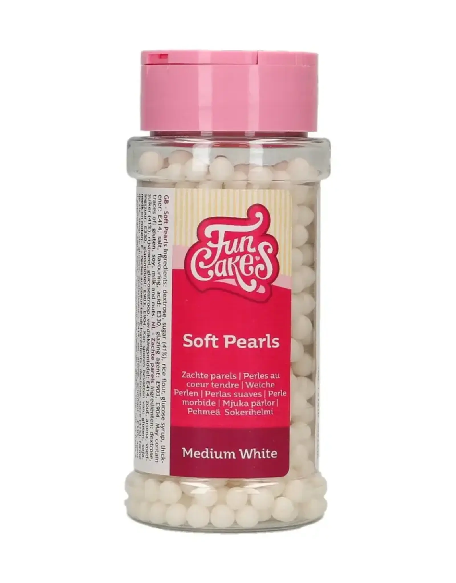 FunCakes FunCakes Zachte Parels Medium Wit 60 g