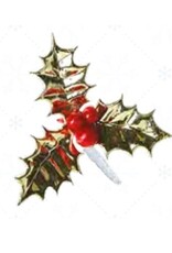 Overig Taartdecoratie Hulstblad Goud met Bes Prikkers 24 stuks