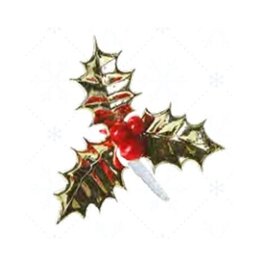 Overig Taartdecoratie Hulstblad Goud met Bes Prikkers 144 stuks