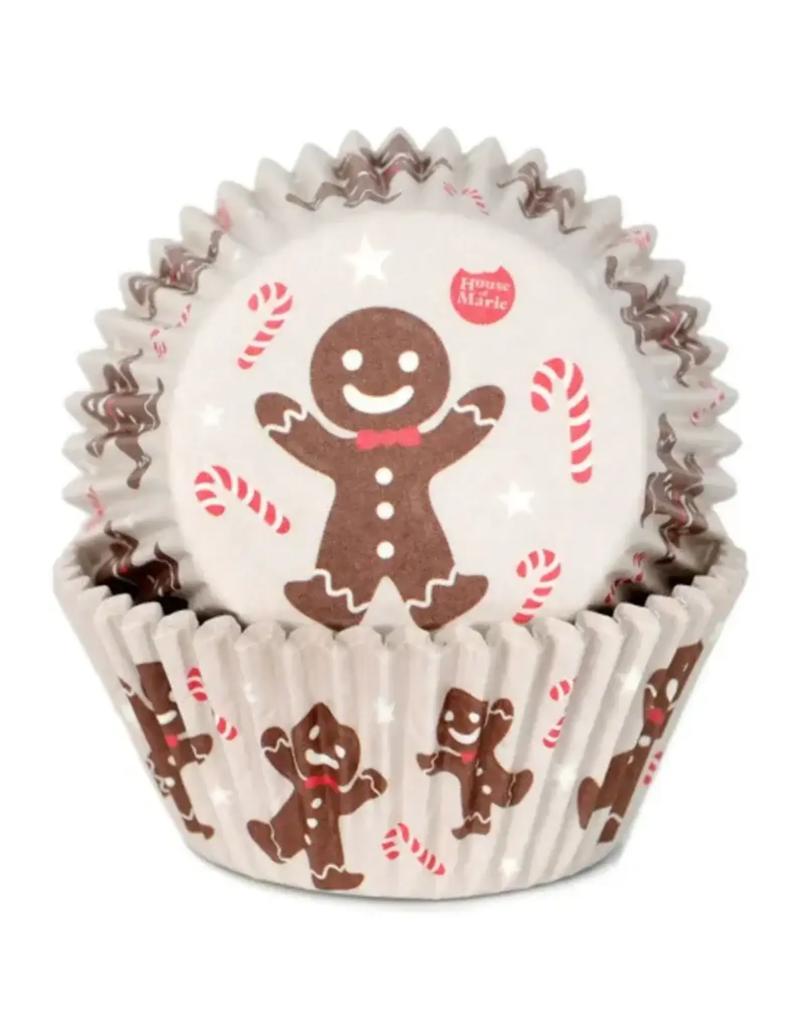 House of Marie House of Marie Baking Cups Gingerbread Man pk/48