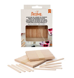 Decora Decora Houten Lolliestokjes 10x93mm pk/100