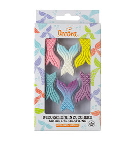 Decora Decora Suikerdecoratie Zeemeermin Staart Set/6