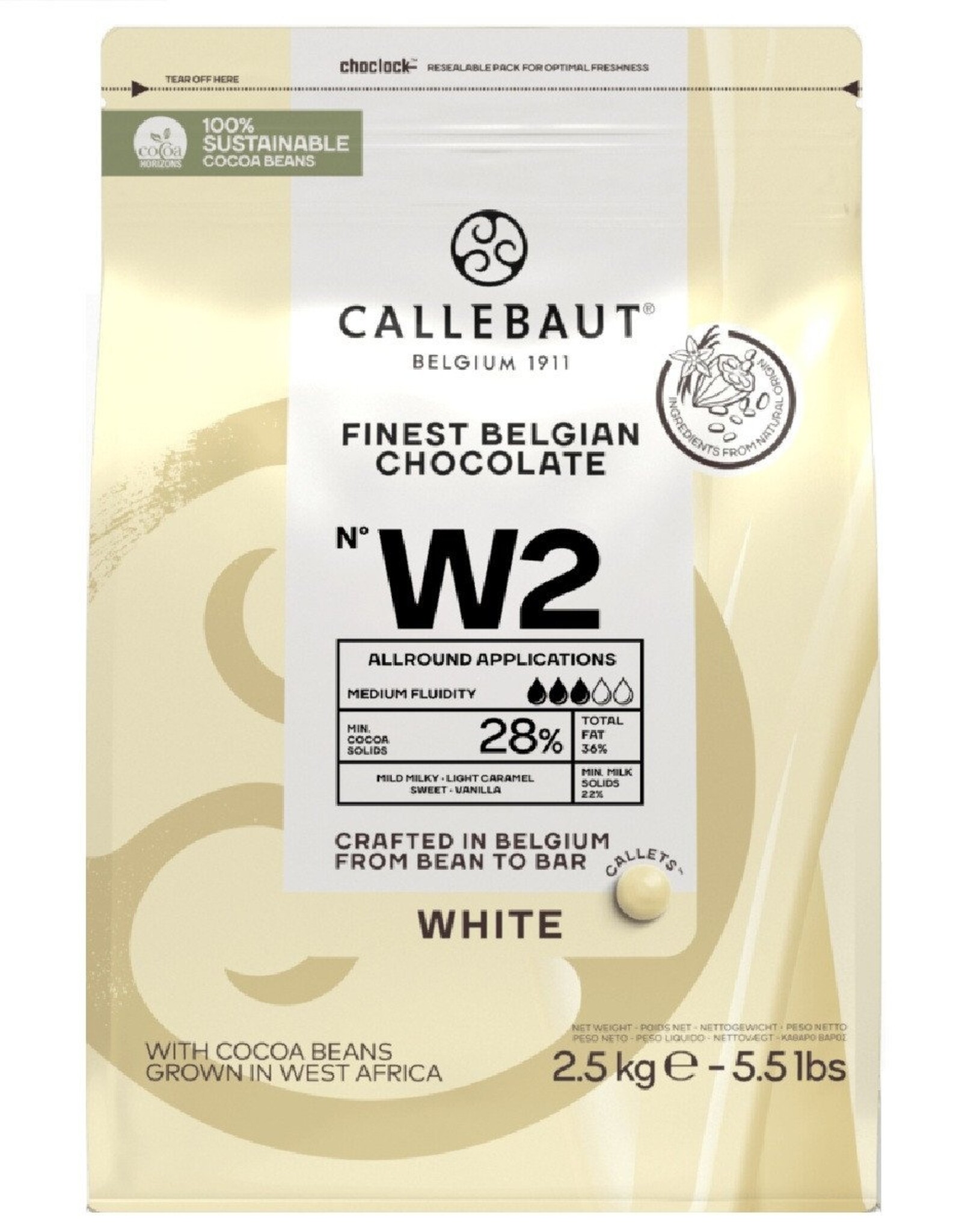 Callebaut Callebaut Chocolade Callets -Wit- 2,5 kg