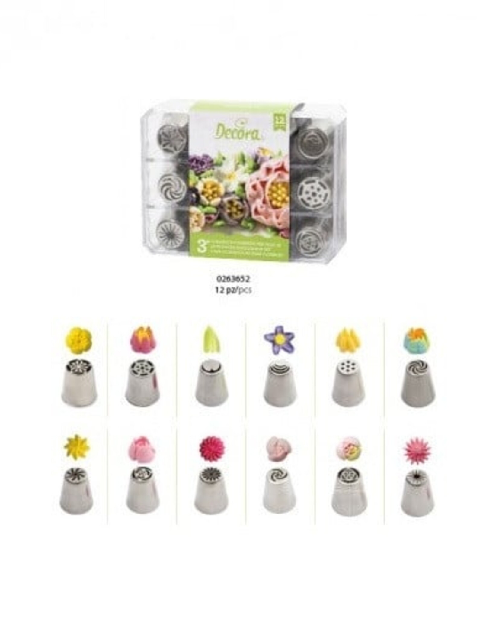 Decora Decora Botercrème Spuitmondjes 3 Set/12
