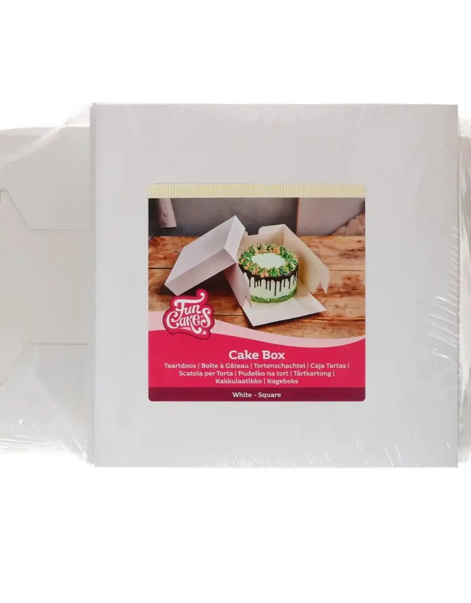 FunCakes FunCakes Taartdoos Wit 28x28x20cm- pk/25