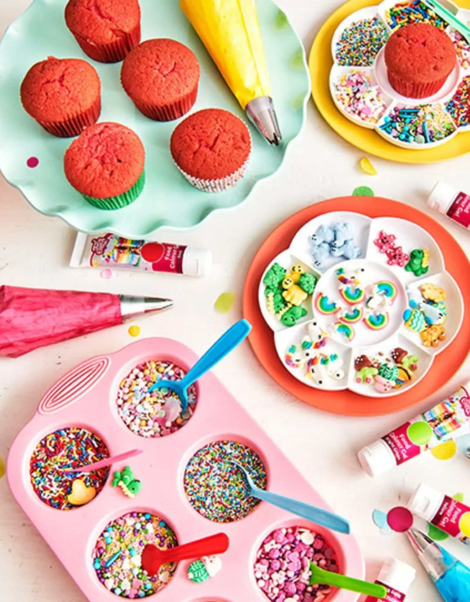 FunCakes FunCakes Suikerdecoratie Hart Rood Set/8