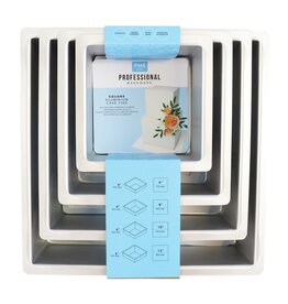 PME PME Extra Diepe Vierkante Bakvorm Set/4