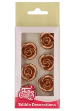 FunCakes FunCakes Fondant Decoraties Rozen Bronze set/6