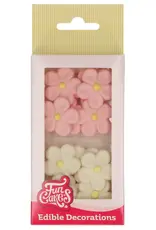 FunCakes FunCakes Fondant Decoraties Madeliefjes Wit Roze set/12