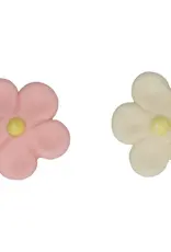 FunCakes FunCakes Fondant Decoraties Madeliefjes Wit Roze set/12