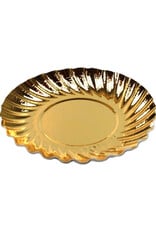 BNC Gebaksschoteltje Rond Ribbel Goud Ø8,8cm pk/25