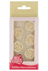 FunCakes FunCakes Fondant Decoraties Rozen Wit set/6