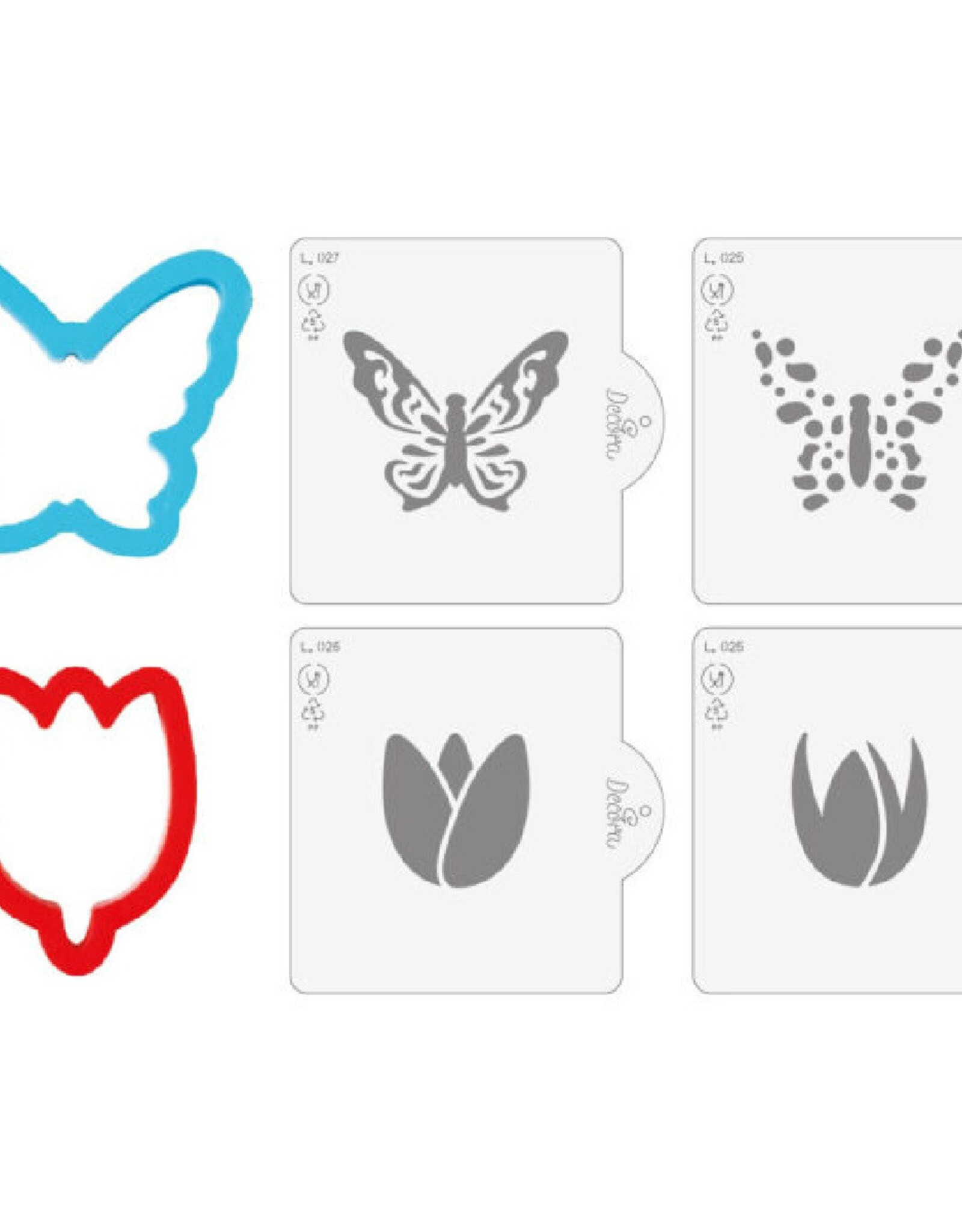 Decora Decora Uitstekers en Stencils Spring/Lente Set/6