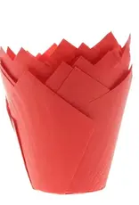 House of Marie House of Marie Muffin Cups Tulp Rood pk/36
