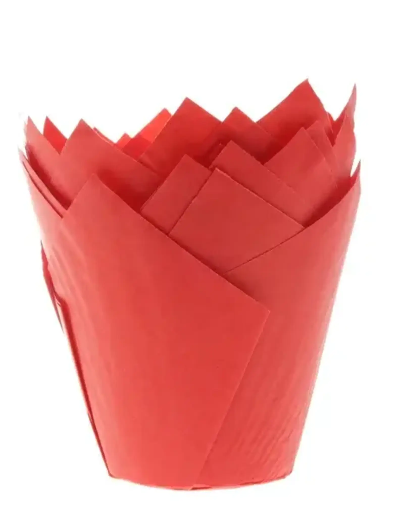 House of Marie House of Marie Muffin Cups Tulp Rood pk/36
